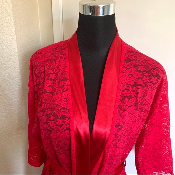 NWT Women's Apt. 9 Solid Lace Robe - Picture 4 of 9